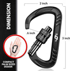 Rhino Produxs 12kN Heavy Duty Carabiner Clips, - Image 2