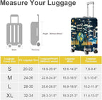 ANNA QUEEN World Travel Luggage Cover, Adventure Theme Suitcase Protector - Image 4