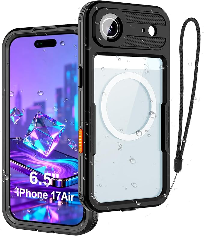 Underwater Case for iPhone 17 Air 6.5", IP68 Waterproof Shockproof Full Body by FXXXLTF