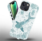 for iPhone 13/14 Case, HH2 Ocean Whale Shark Hybrid 2 Layer Hard Shell Silicone - Image 2