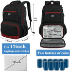 MATEIN Mens Backpack with Lunch Box, Sturdy Padded 17 Inch Laptop Backpack - Image 4
