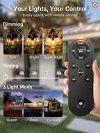 addlon 78FT Solar String Lights Outdoor, Waterproof Solar Powered Outside Lights - Image 4