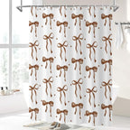 Brown Bow Shower Curtain - Image 2