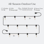 Brightech Ambience Pro LED String Lights - 26 Ft Patio Lights Outdoor - Image 5