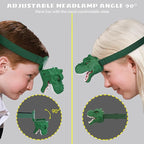 Dysaim Dinosaur Headlamp for Kids Flashlight Outdoor Camping Gear LED Reading - Image 8
