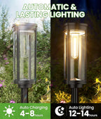BITPOTT Bright Solar Lights Outdoor 6 Pack, Solar Pathway Lights Waterproof IP65 - Image 4