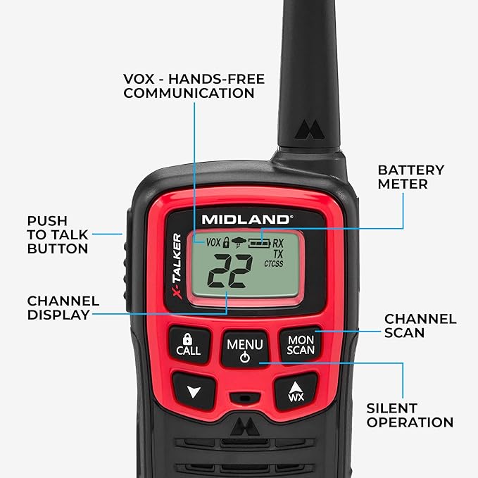 Midland® - T31VP - X Talker - 22 Channel FRS Walkie Talkies - Extended Range - Image 3