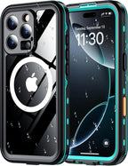 Red2Fire for iPhone 16 Pro Max Case Waterproof, Phone Case 6.9" Blue/Clear by Red2Fire