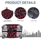 ANNA QUEEN Heart Pattern Luggage Cover, Love Theme Suitcase Protector, - Image 3