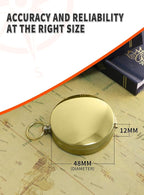 Waterproof Brass Compass for Hiking, Survival & Navigation – Large Dial Pocket - Image 6