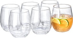 18oz Clear Stemless Wines Cups, Shatter-Proof Acrylic Glasses Drinkware by MIYOPESI