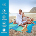 Famstar Beach Blanket Oversized Extra Large 10'X 9', Waterproof Sandproof Beach - Image 5