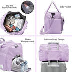 Suruid Travel Duffel Bag with Shoes Compartment Sports Gym Bag with Dry Wet - Image 4