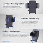 ARKON Mounts Drill-Base Mega Grip Phone Mount | Universal Phone Fit | 360° - Image 3