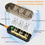 Outdoor Power Strip Weatherproof 10 FT Extension Cord Waterproof Surge - Image 5