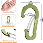 Aluminum Carabiner Clips- Set of 20, Carabiner Clip 2 inch - Image 2