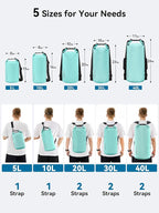 HEETA Waterproof Dry Bag for Women Men, 5L/10L/20L/30L/40L Roll Top Lightweight - Image 2