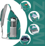 ZOMAKE Sling Bag, Small Crossbody Sling Backpack, Water Resistant Shoulder - Image 3