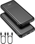 2-Pack Portable Charger, 10000mAh 22.5W Compact USB C Power Bank Fast Charging by Ansody