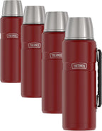 THERMOS Stainless King Vacuum-Insulated Beverage Bottle, 40 Ounce, Rustic Red by Thermos