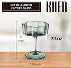 Khen Shatterproof Acrylic Flower Wavy Vintage Art Deco Martini, Champagne & - Image 2