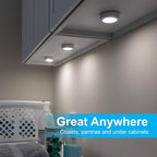 GE Wireless LED Tap-Lights, Battery Operated, 20 Lumens, Touch-Activated Puck - Image 6