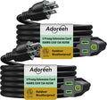 Adoreen Outdoor Power Extension Cord 25 Ft/2 Pack, 3 Prong 16 AWG Grounded Wire by Adoreen