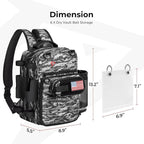 Piscifun Fishing Tackle Backpack, Convertible Sling or Waist Pack, 16-Pocket - Image 6