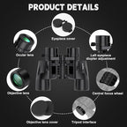 6-16x40 HD Zoom Binoculars for Adults, High Powered, Large View, BAK4 Prism - Image 5