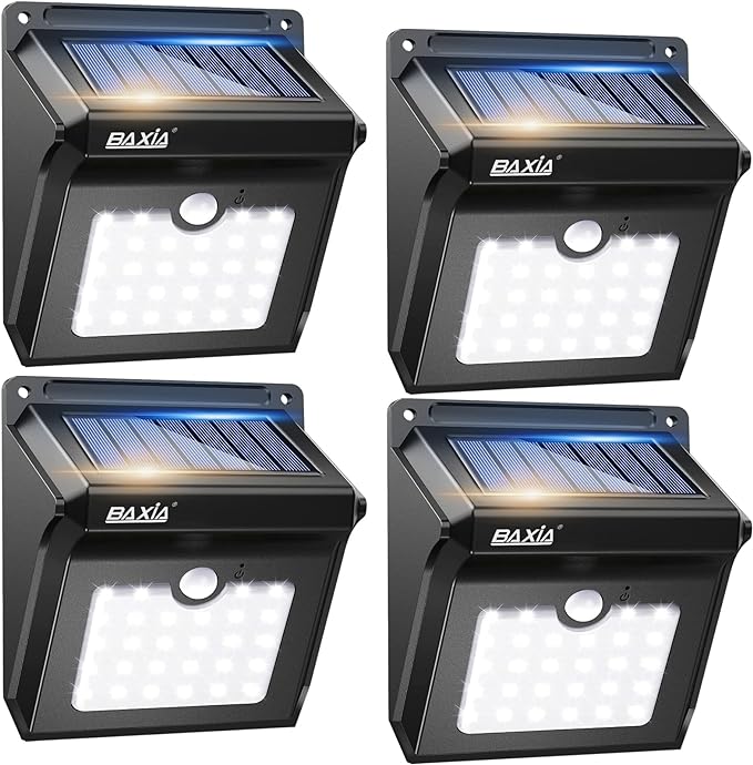 BAXIA TECHNOLOGY Solar Outdoor Lights Wireless Security Motion Sensor Solar by BAXIATECHNOLOGY
