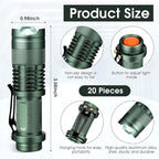 Fumete 20 Pieces LED Flashlight Mini 3 Mode Tactical Torch Small Water - Image 2