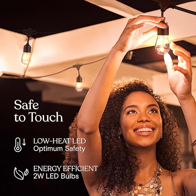 Brightech Ambience Pro 105Ft LED String Lights - 2W Commercial Grade Patio - Image 3