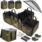 5-Section Extra Large Trunk Organizer – Heavy Duty 1680D Oxford, Collapsible & by DURABLEZ
