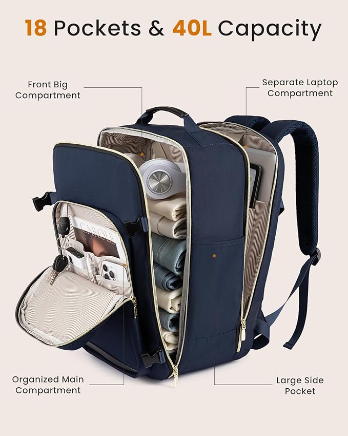 LOVEVOOK 40L Large Travel Backpack - Image 4