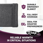 Kemp USA Emergency Relief Blanket Gray 60 x 84 Inch Multipurpose Disaster - Image 2