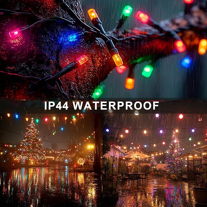 Dazzle Bright Christmas String Lights, 600 LED 196 FT Waterproof Green Wire - Image 2