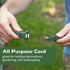 Iron Forge Cable Weatherproof Outdoor Extension Cord 25 ft, 13 Amp Green - Image 4