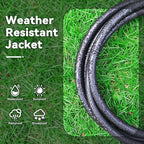 100 FT 12/3 Extension Cord Heavy Duty Black 3-Outlet Indoor/Outdoor SJTW - Image 6