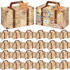 24Pcs Large Suitcase Party Favor Boxes Travel The Map Paper Treat Box by Yiaoyinnz