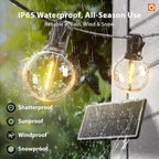 addlon 25FT Solar Powered Outdoor String Lights Waterproof - Image 3