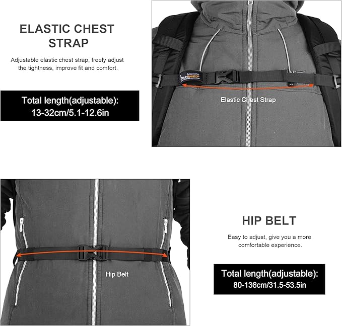 MOUNTAINTOP Hiking Backpack, 25L Camping Backpack, Men Women Hiking Daypack - Image 7