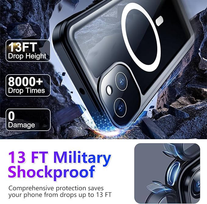 Temdan Compatible with iPhone 13 Case Waterproof, Built-in Screen & Camera - Image 4