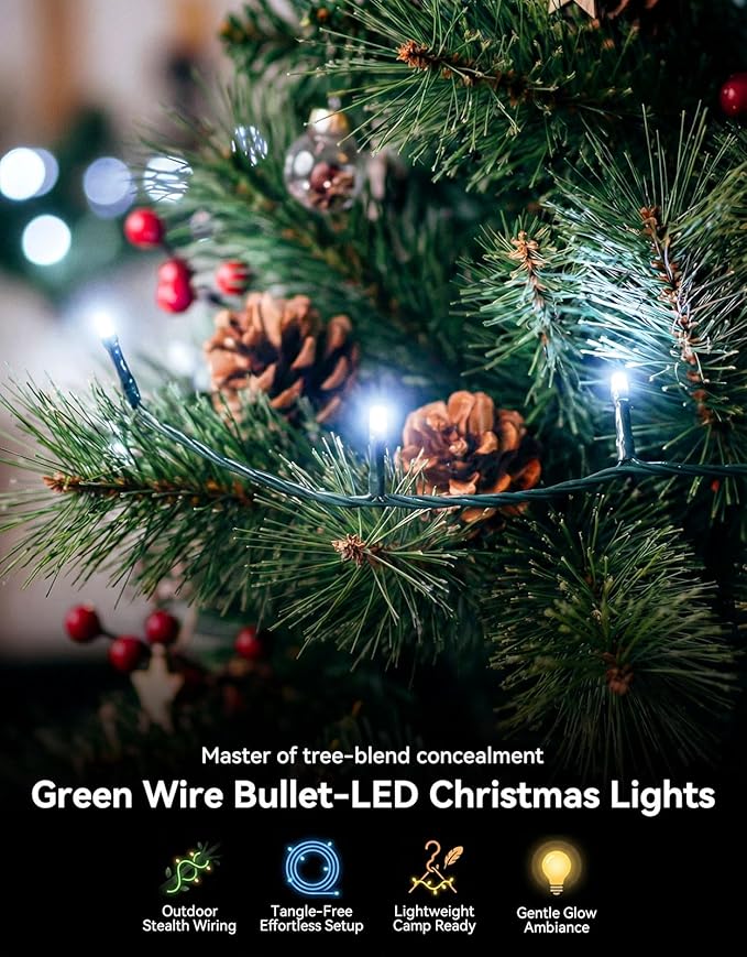 LitHome 99FT 300 LED String Lights Outdoor Indoor, 8 Modes Waterproof Christmas - Image 6