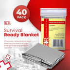 Mylar Emergency Thermal Blankets – Large 54” x 84” Silver Survival Blankets - Image 2