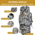 Hiking Backpack, 100L Large Camping Backpack, Expandable Waterproof MOLLE - Image 6