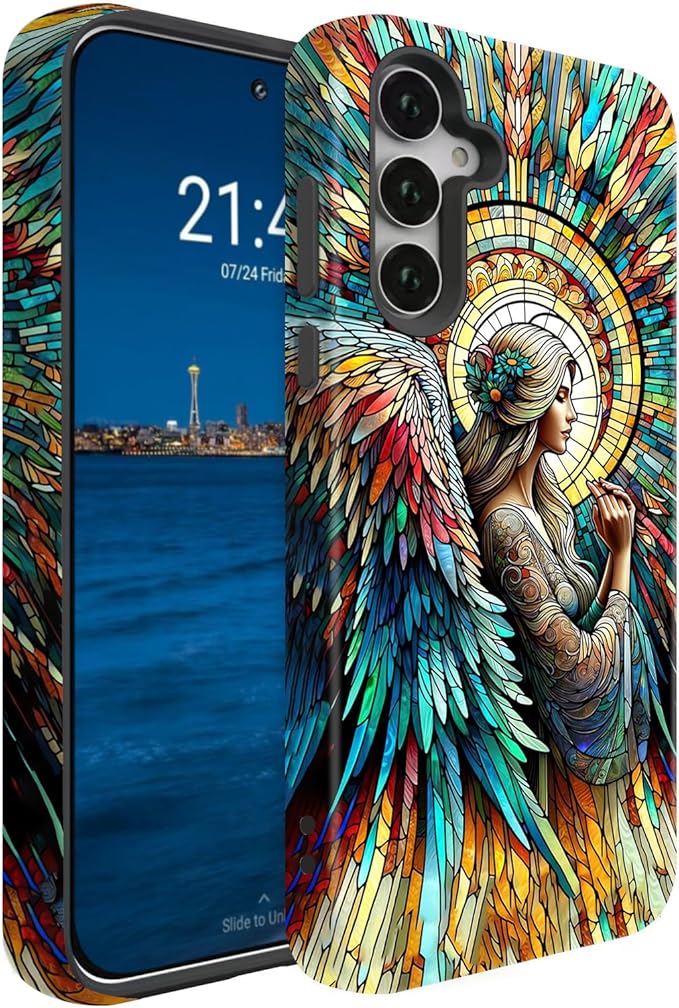 Compatible for Samsung Galaxy S25 Plus 5G Case, Dual Layer Heavy Duty 2 in 1 by BSMOSPER