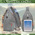 ZOMAKE Sling Bag, Small Crossbody Sling Backpack, Water Resistant Shoulder - Image 4