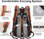 30L Skateboard Backpack for Men Women, Waterproof Hiking Backpack - Image 3