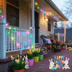JMEXSUSS 100 LED Easter Lights Battery Operated, 33ft Multicolor Globe String - Image 8