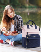 LOVEVOOK Laptop Backpack for Women, 15.6 inch Waterproof Nurse Bag Teacher Work - Image 2